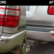 Mobile bumper repair before and after